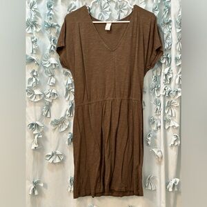 Olive green tshirt mini dress